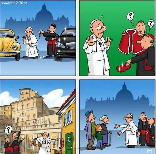 Sfantul parinte papa Francisc si modestia sa