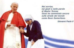 Ioan Paul al II lea si Maica Tereza