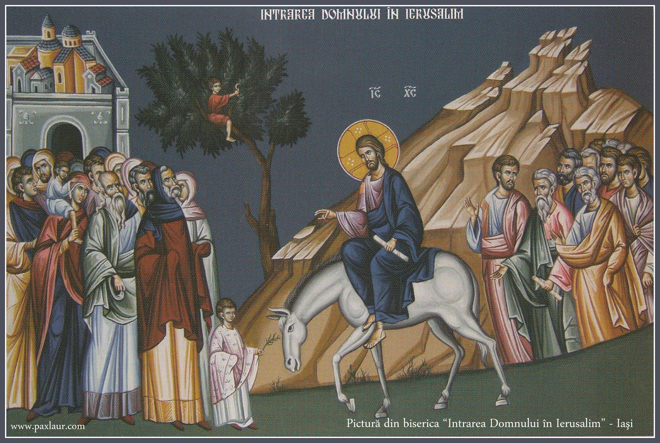 Intrarea Domnului in Ierusalim_pictura interior