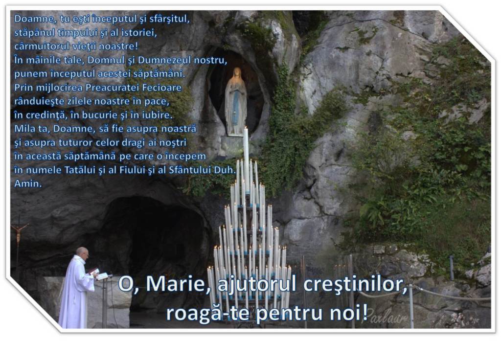 Rugaciune la inceputul saptamanii