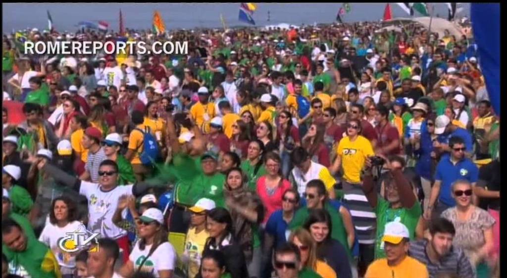 Flash mob in cinstea papei Francisc