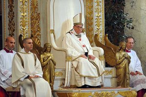 Papa Francisc in Bazilica sfantul Paul 2015