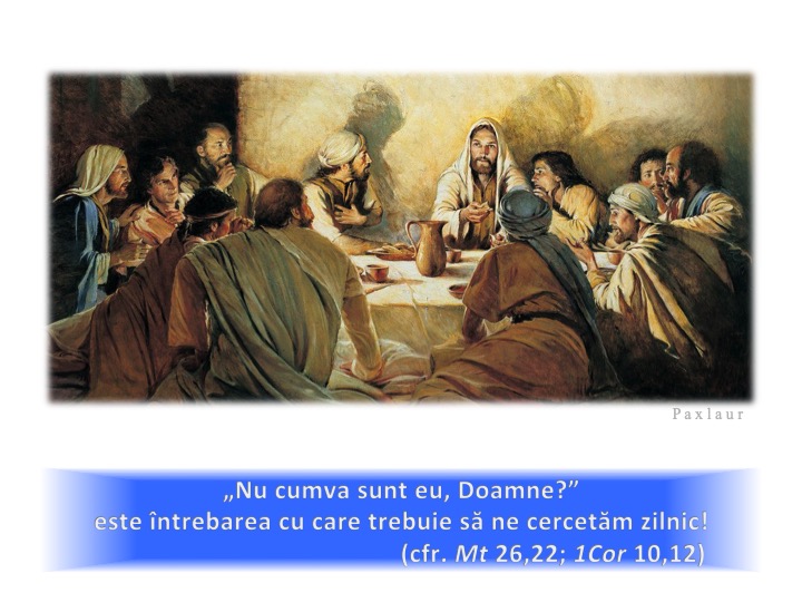 iuda tradare cercetarea cugetului euharistia