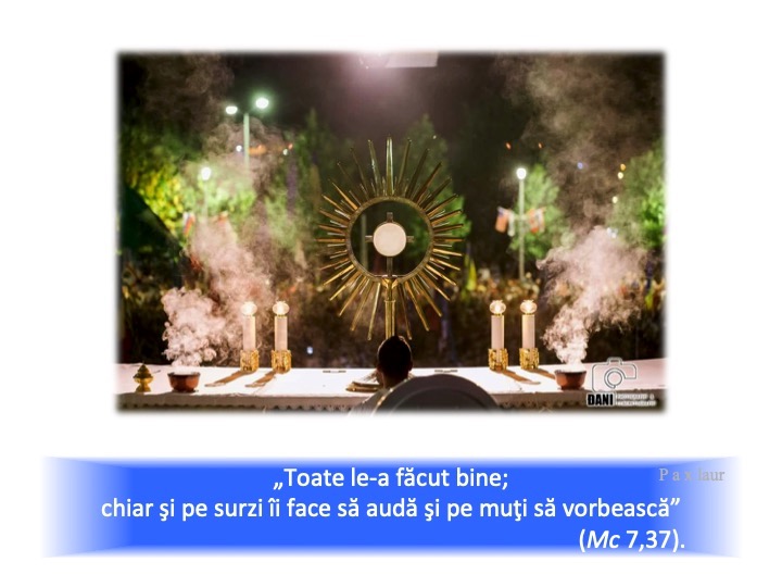 15 noiembrie toate le_a facut bine Isus Cristos Adoratie euharistica